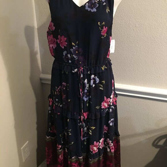 Roz & Ali Career Floral Maxi Dress Size Large -  Car1 Box - Picture 2 of 3